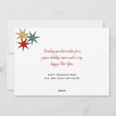 ハッピーホリデーズモダンスターズホリデーカード シーズンカード (裏面)