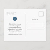 ハッピーホリデーズモダンフォージボタニカルバジェット 案内ポストカード (裏面)