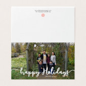 ハッピーホリデーズモダンレタリングファミリーフォトシック (外部フラット)