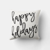 ハッピーホリデーズモダンレタリング クッション (裏面)