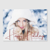 ハッピーホリデーズモデルヘッドショットマグネットカード (正面)