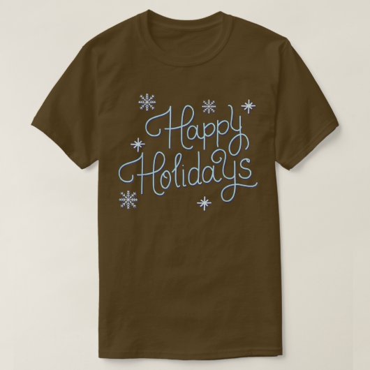 ハッピーホリデーズモノライン醜いクリスマスセーター Tシャツ (デザイン正面)