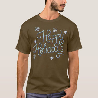ハッピーホリデーズモノライン醜いクリスマスセーター Tシャツ