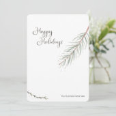 ハッピーホリデーズユアビジネス名カスタム シーズンカード (スタンド正面)