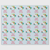 ハッピーホリデーズユニコーン ラッピングペーパー (フラット)