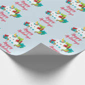 ハッピーホリデーズユニコーン ラッピングペーパー (角)