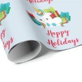 ハッピーホリデーズユニコーン ラッピングペーパー (ロールコーナー)