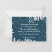 ハッピーホリデーズライクのクリスマスパイン ノートカード (正面)