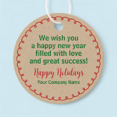 ハッピーホリデーズラウンドクラフトギフトラベルカスタム会社 フェイバータグ