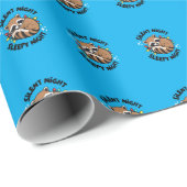 ハッピーホリデーズラクーン静か:夜は眠い夜 ラッピングペーパー (ロールコーナー)