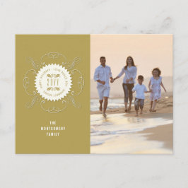 ハッピーホリデーズラブピースジョイ華美シールフォト シーズンポストカード