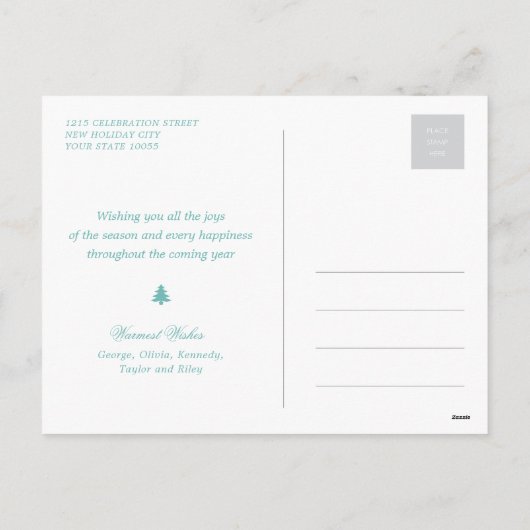 ハッピーホリデーズラブピースジョイ華美シールフォト シーズンポストカード (裏面)