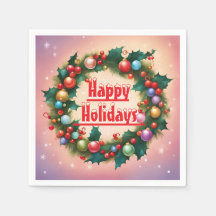 ハッピーホリデーズリースカラフルクリスマスススススノー