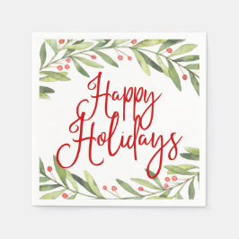 ハッピーホリデーズリースクリスマスカクテルパーティー スタンダードカクテルナプキン