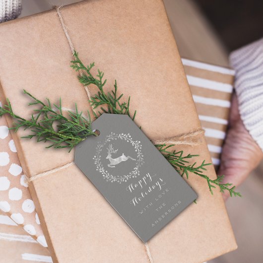 ハッピーホリデーズリースジョーグレイ白鹿 ギフトタグ
