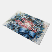 ハッピーホリデーズリース |メリークリスマス ドアマット (アングル)