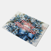 ハッピーホリデーズリース |メリークリスマス ドアマット (アングル)