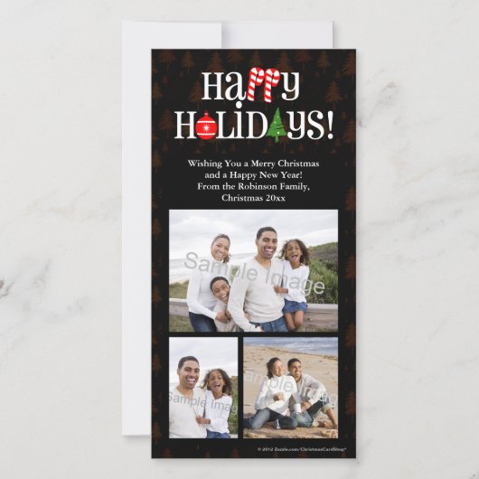 ハッピーホリデーズレターのアイコン シーズンカード (正面)