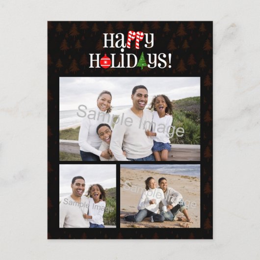 ハッピーホリデーズレターのアイコン シーズンポストカード (正面)