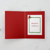 ハッピーホリデーズレッドとブラックバッファローのプレイド カード (内部)