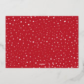 ハッピーホリデーズレッドと金ゴールドスクリプト写真 箔シーズンカード (裏面)