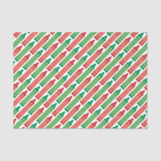 ハッピーホリデーズレッドアンドグリーンクレヨン 薄葉紙 (正面)