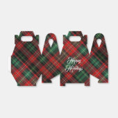 ハッピーホリデーズレッドアンドグリーンタータンチェックプレイド フェイバーボックス (折り畳みなし)