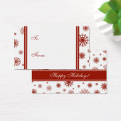 ハッピーホリデーズレッドスノーフレークスギフトラベル (デスク)
