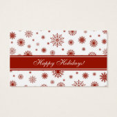 ハッピーホリデーズレッドスノーフレークスギフトラベル (裏面)