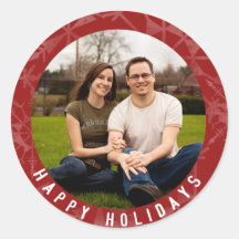 ハッピーホリデーズレッドスノーフレーク写真