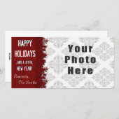 ハッピーホリデーズレッドスノーフレーク シーズンカード (正面/裏面)