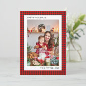 ハッピーホリデーズレッドタータンチェック写真 |クリスマス (スタンド正面)