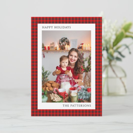 ハッピーホリデーズレッドタータンチェック写真 |クリスマス (スタンド正面)