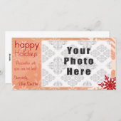ハッピーホリデーズレッドテーマスノーフレーク シーズンカード (正面/裏面)