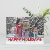 ハッピーホリデーズレッドブロックフルフォト シーズンカード (スタンド正面)
