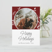 ハッピーホリデーズレッドブロージファミリーフォト シーズンカード (スタンド正面)