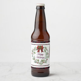 ハッピーホリデーズレッドプリドビールボトルラベル ビールラベル