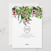 ハッピーホリデーズレッドベリーズビジネスロゴ シーズンカード (裏面)