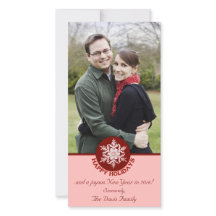 ハッピーホリデーズレッド紙スノーフレーク4x8