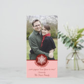 ハッピーホリデーズレッド紙スノーフレーク4x8 シーズンカード (スタンド正面)