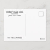 ハッピーホリデーズレッド金ゴールドクリスマス ポストカード (裏面)