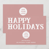 ハッピーホリデーズレトロダスティバラビジネスロゴ シーズンカード (正面/裏面)