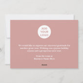 ハッピーホリデーズレトロダスティバラビジネスロゴ シーズンカード (裏面)