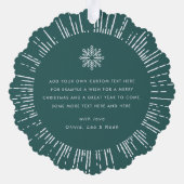 ハッピーホリデーズレトロフォント写真 オーナメントカード (裏面)