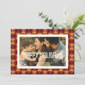 ハッピーホリデーズレトロミッドセンチュリーフォト シーズンカード (スタンド正面)