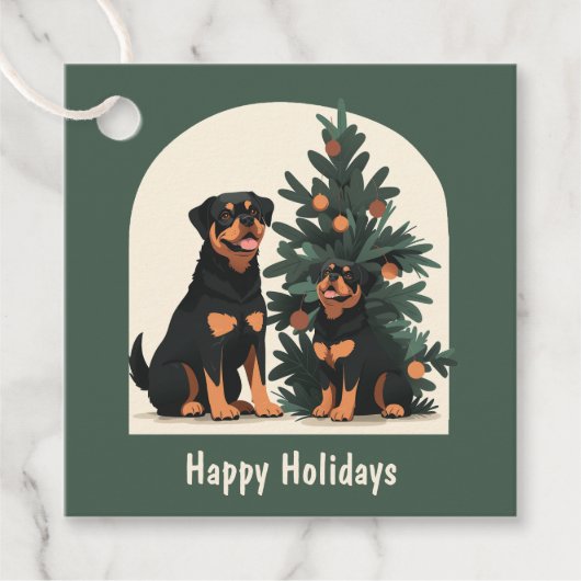 ハッピーホリデーズロットワイラードッグ フェイバータグ (正面)