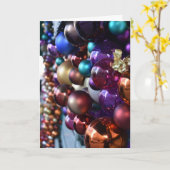 ハッピーホリデーズロンドンUKクリスマスフェスティバルシーズン カード (黄色い花)