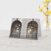 ハッピーホリデーズロンドンUKクリスマスフェスティバルシーズン カード (黄色い花)