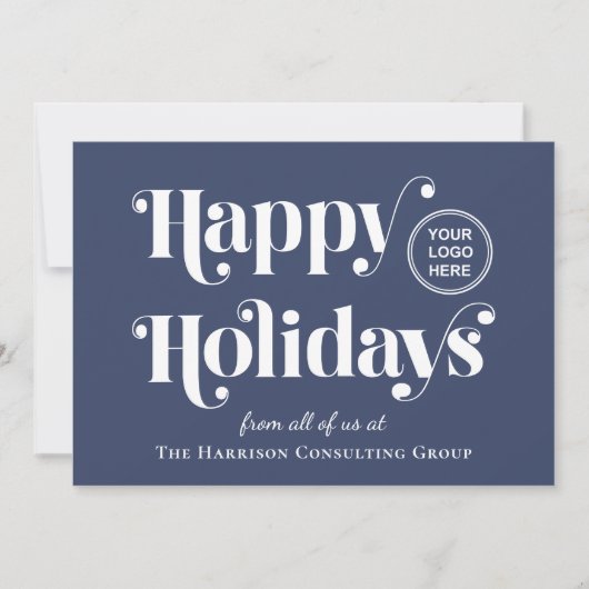 ハッピーホリデーズロ企業のゴブルーホリデーカード シーズンカード (正面)