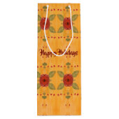 ハッピーホリデーズワイン紙抱き枕 ワインギフトバッグ (裏面)